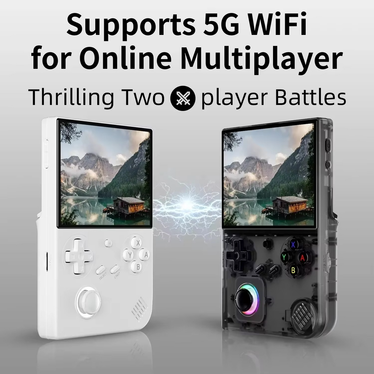 Retro Handheld Gaming Console with 4-Inch IPS Screen and Wi-Fi