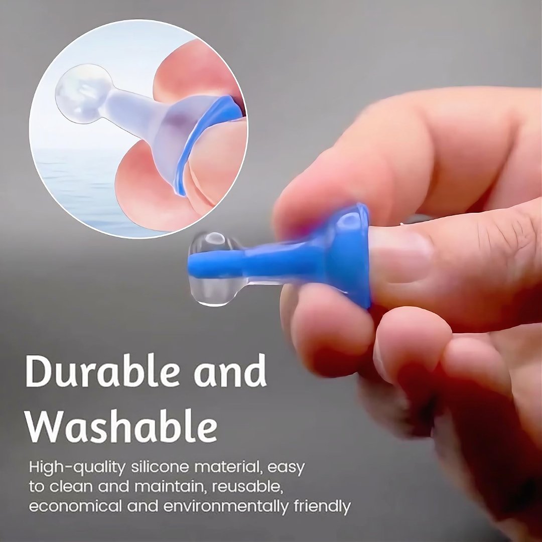 Reusable Inflatable Earplugs - Noise-Cancelling, Waterproof Medical-Grade Silicone, 35dB