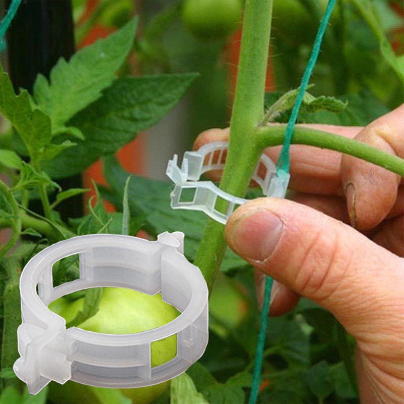 Reusable Plastic Plant Support Clips with 1-Inch Inner Diameter