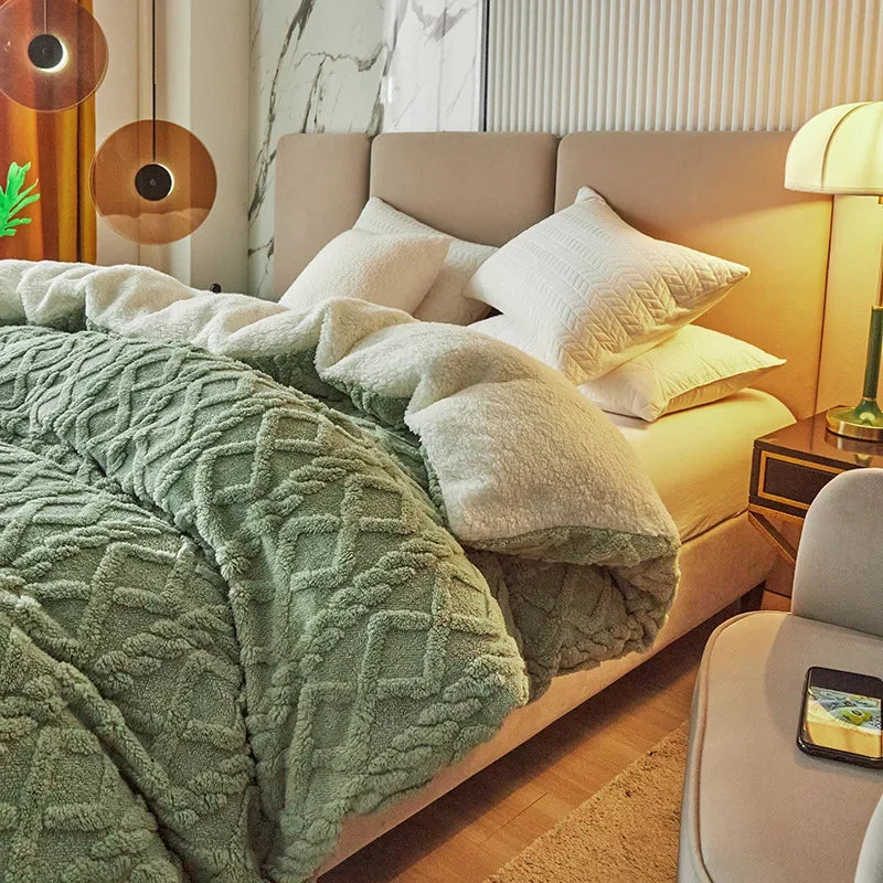 Reversible Cashmere-Look Duvet Cover