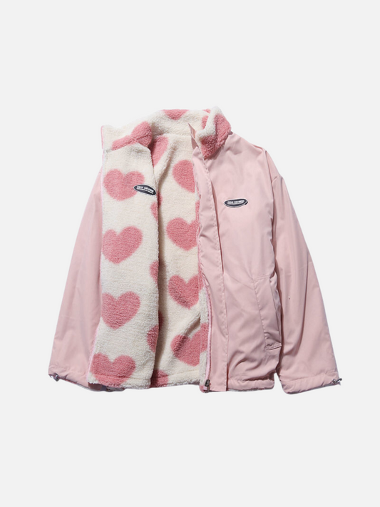 Reversible Heart-Print Jacket