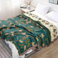 Reversible Scandinavian Bird Blanket