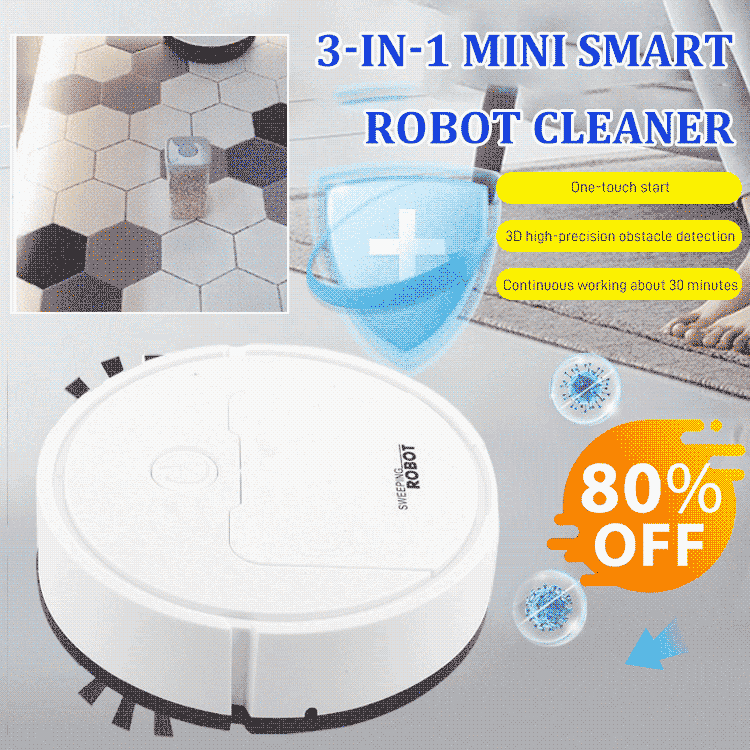 Robot Vacuum Cleaner with Strong Suction and Anti-Collision Sensor