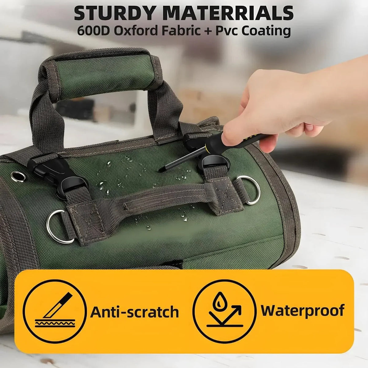 Roll-Up Tool Organizer – Quick Access and Organized Storage