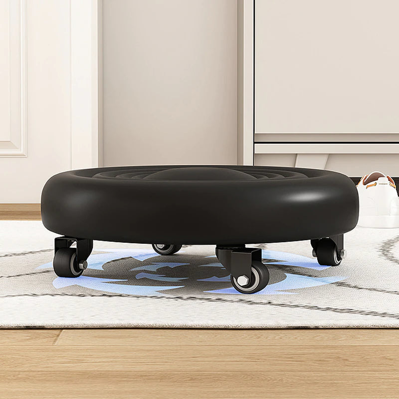 Rolling Stool with Wheels and 360-Degree Rotation