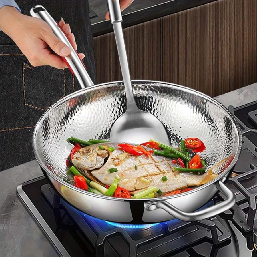 Round-Bottom Induction Wok Pan for Stir-Frying and Sautéing