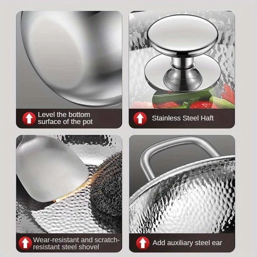 Round-Bottom Induction Wok Pan for Stir-Frying and Sautéing