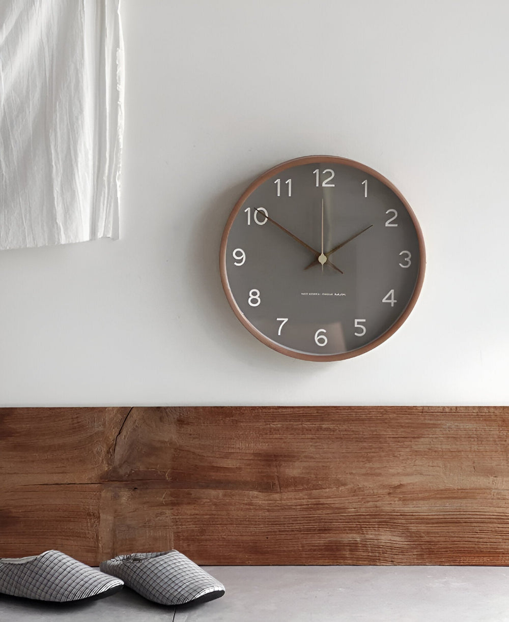 Round Wooden Wall Clock – Silent & Stylish for the Home