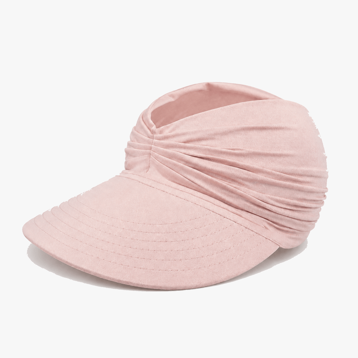 Ruched UPF 50+ Wide-Brim Sun Visor for Women, Packable