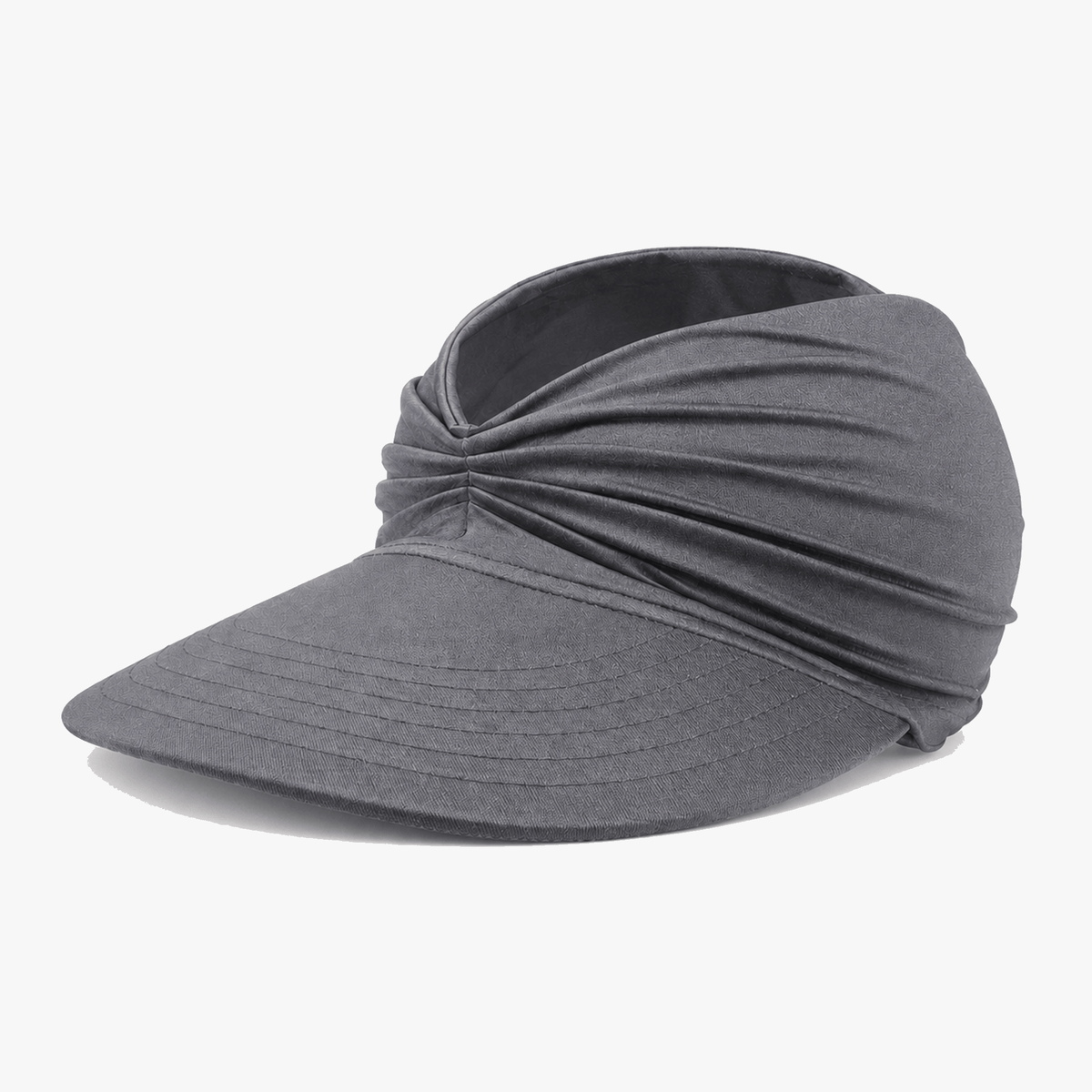 Ruched UPF 50+ Wide-Brim Sun Visor for Women, Packable