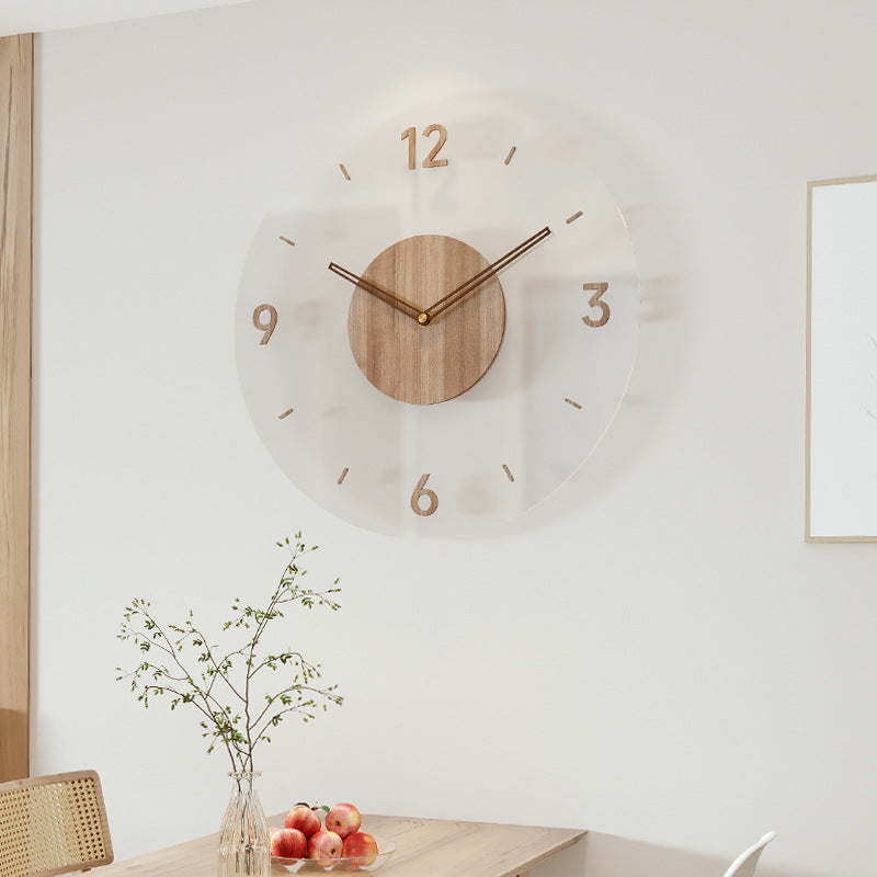 Scandinavian Wooden Wall Clock - Elegant and Silent