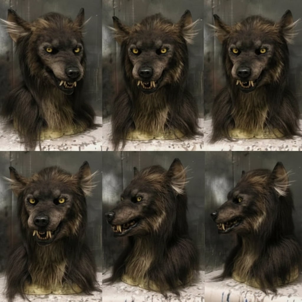 Scary Horror Wolf Halloween Costume Mask