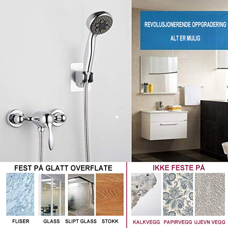 Self-Adhesive Adjustable Shower Head Holder - Easy Installation