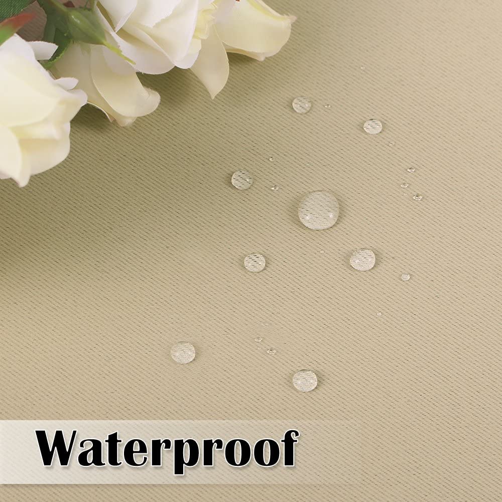 Set of 2 Waterproof and Windproof Outdoor Patio Privacy Curtains with Grommets