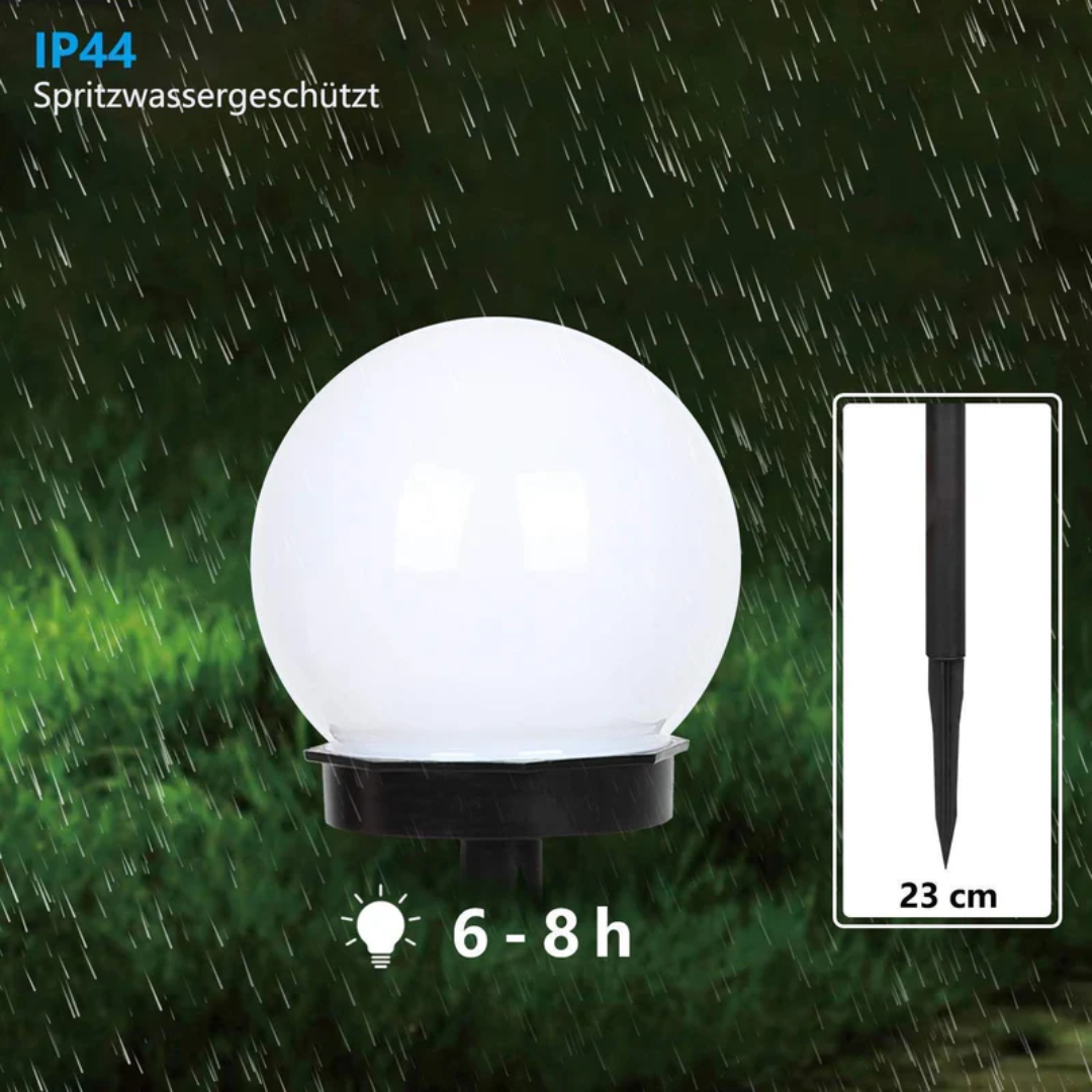 Set of 3 Waterproof LED Solar Globe Garden Lights