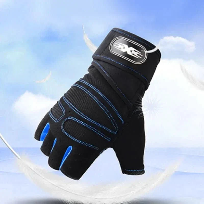 Shock-Resistant Training Gloves with Wrist Support for Weight Training, Fitness & Cycling