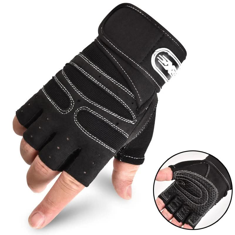 Shock-Resistant Training Gloves with Wrist Support for Weight Training, Fitness & Cycling