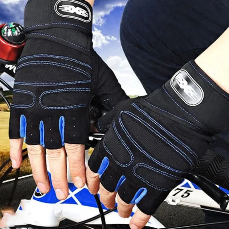 Shock-Resistant Training Gloves with Wrist Support for Weight Training, Fitness & Cycling