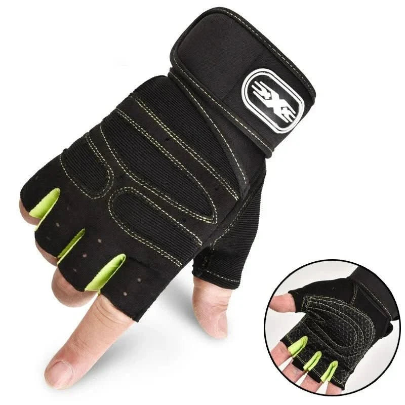 Shockproof Workout Gloves with Wrist Support for Weight Training, Fitness and Cycling