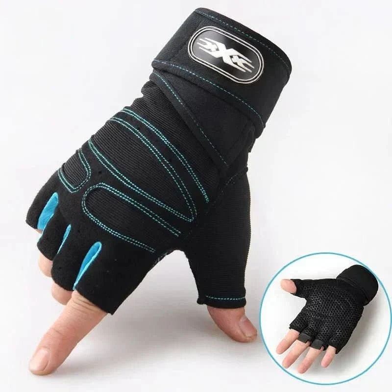 Shockproof Workout Gloves with Wrist Support for Weight Training, Fitness and Cycling