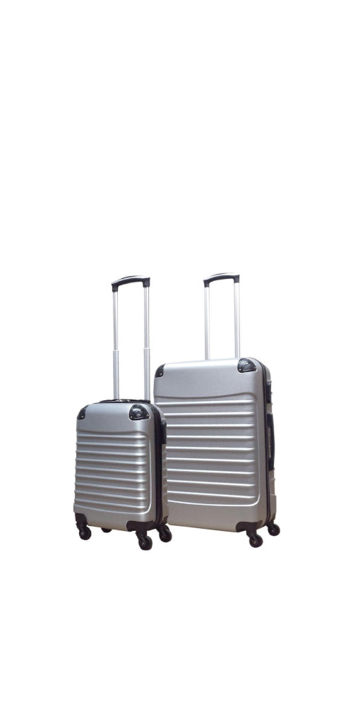 Silver 2-Piece Hardshell Suitcase Set