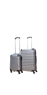 Silver 2-Piece Hardshell Suitcase Set