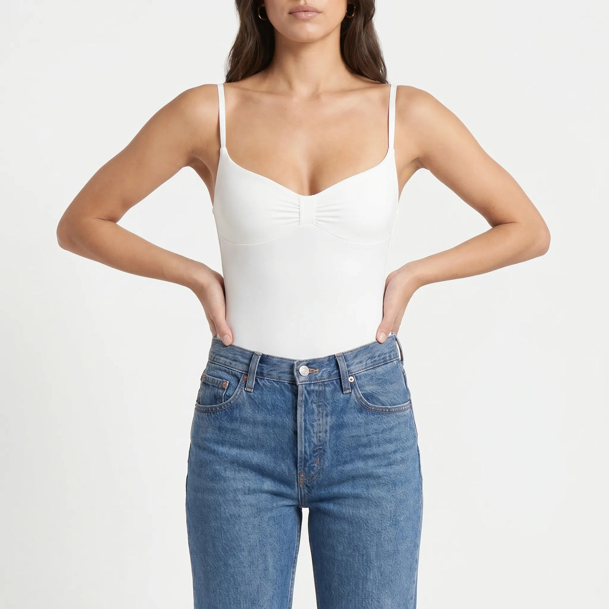 Sleeveless High-Cut Bodysuit