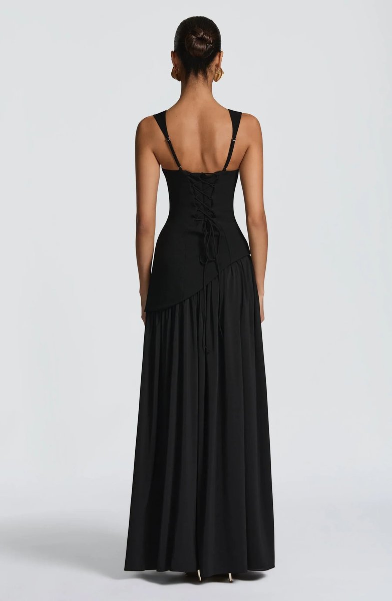 Sleeveless Square-Neck A-Line Mother of the Bride Maxi Dress with Side Slit