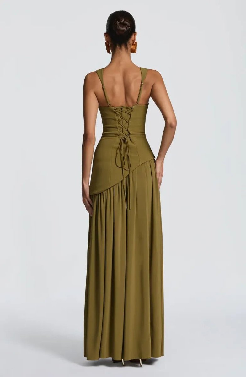 Sleeveless Square-Neck A-Line Mother of the Bride Maxi Dress with Side Slit