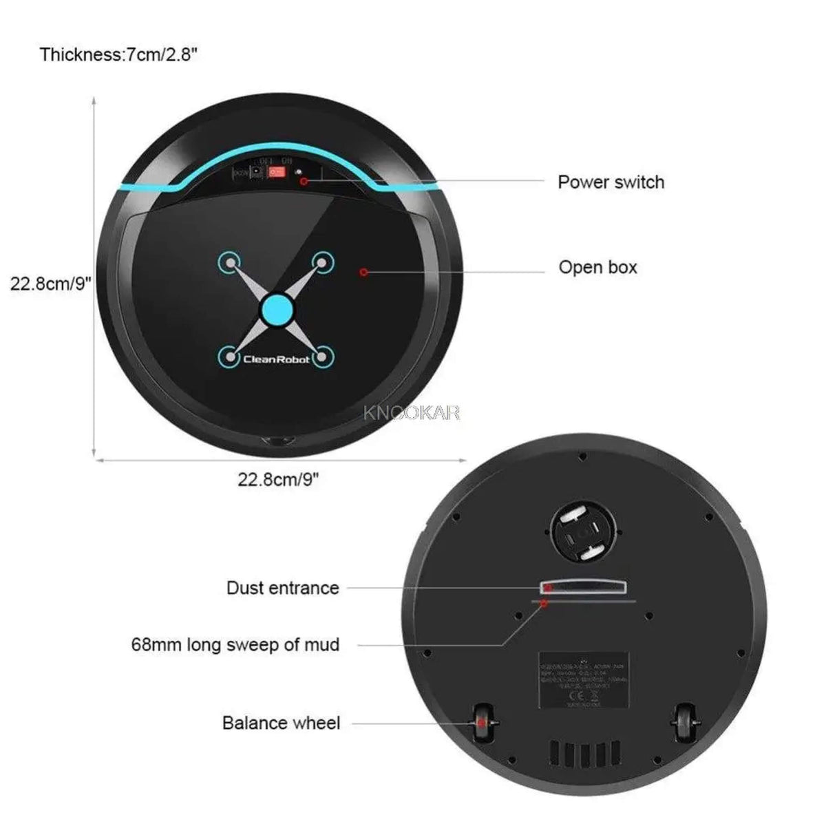 Smart Robot Vacuum Cleaner with Mop Function - Quiet, Efficient & Self-Charging