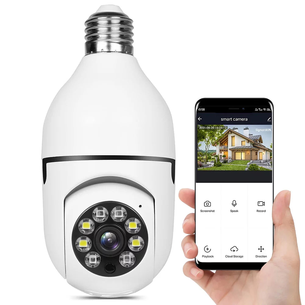 Smart Zoom Light Bulb Camera for Hassle-Free Home Security