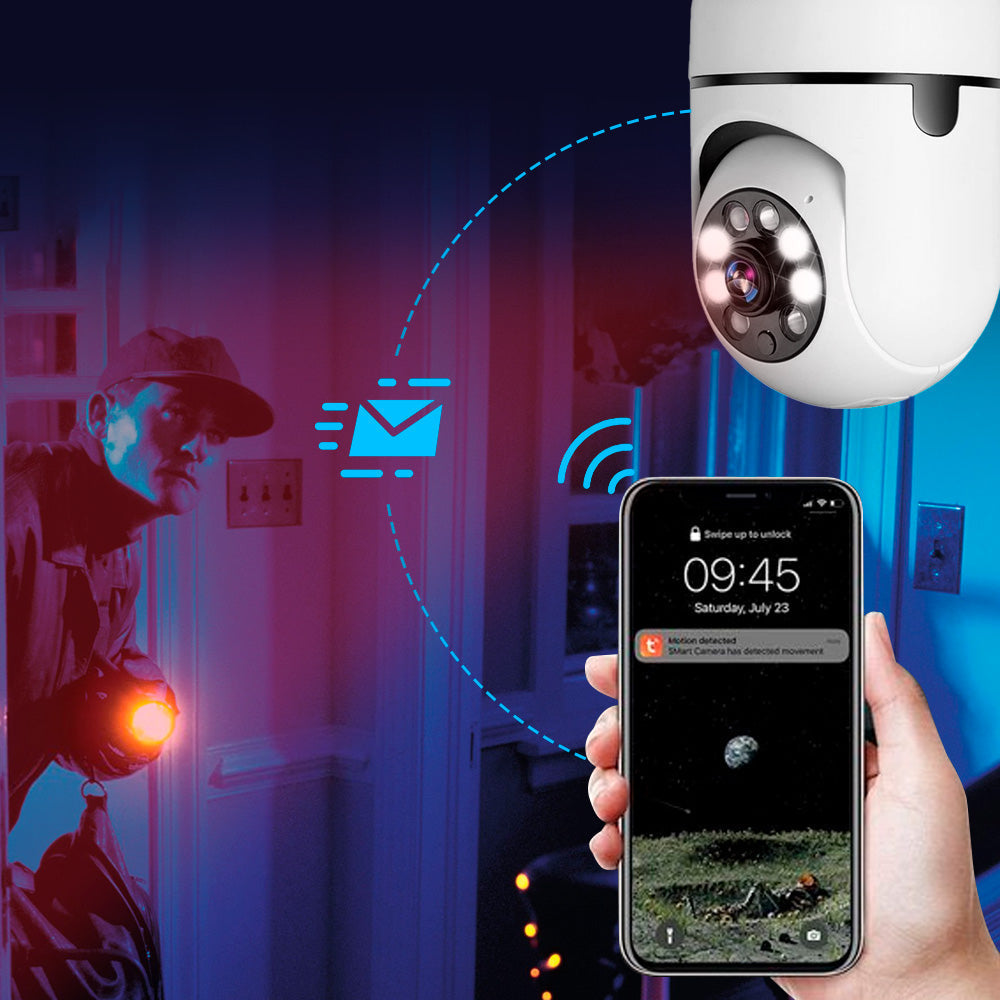 Smart Zoom Light Bulb Camera for Hassle-Free Home Security