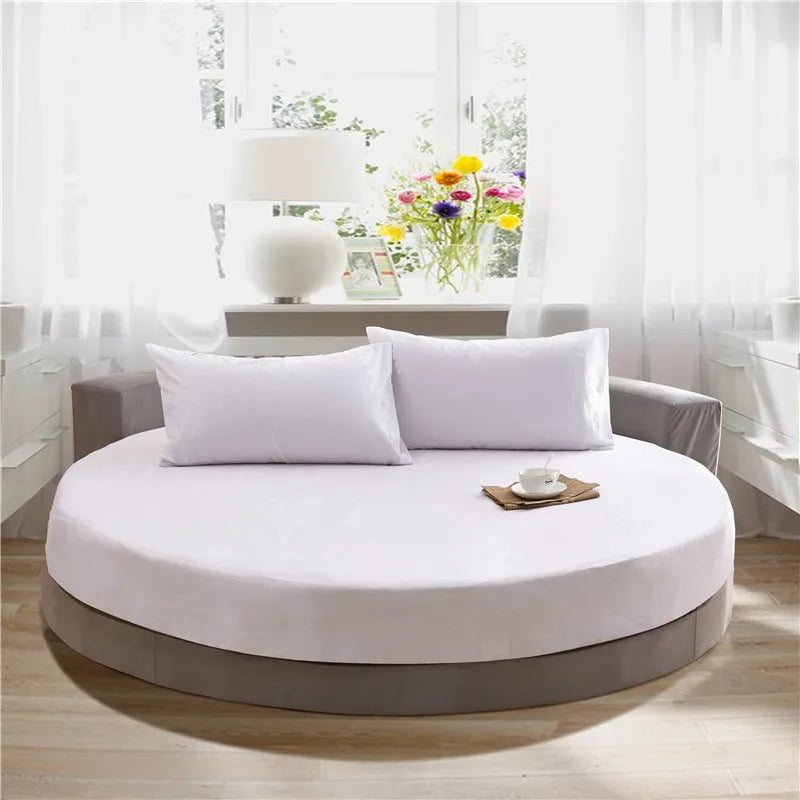 Soft Round Fitted Sheet with Elastic Band