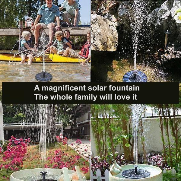 Solar Bionic Garden Fountain and Bird Bath for Ground