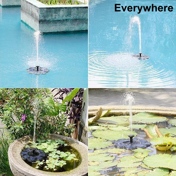 Solar Bionic Garden Fountain and Bird Bath for Ground