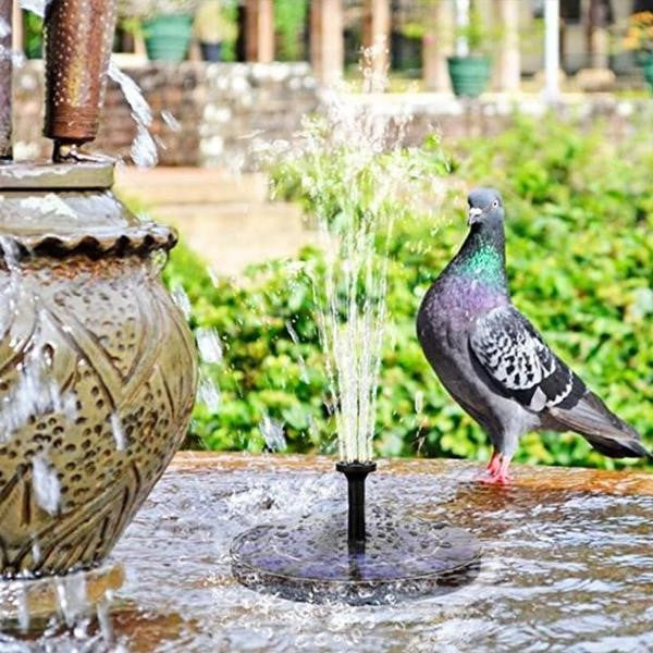 Solar Bionic Garden Fountain and Bird Bath for Ground