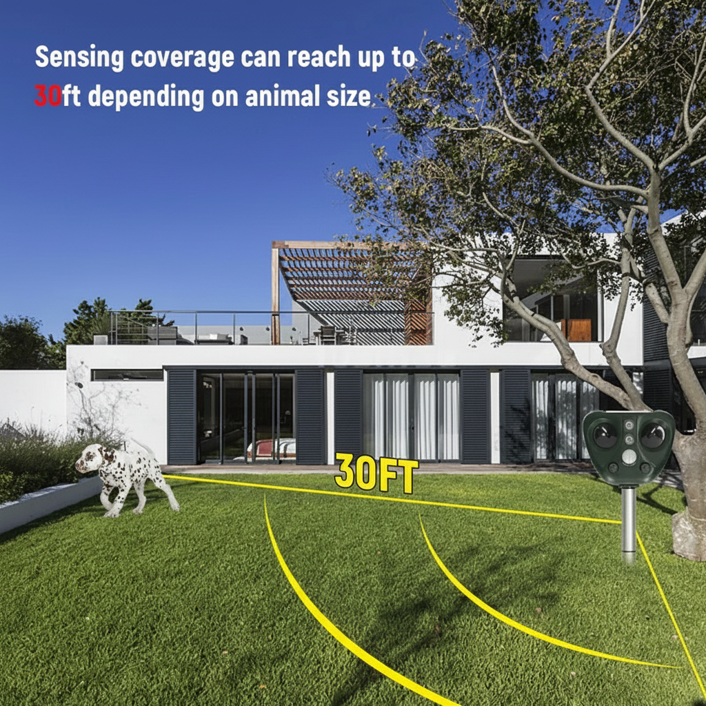 Solar Ultrasonic Bird Repeller | IP44 Garden Bird Deterrent