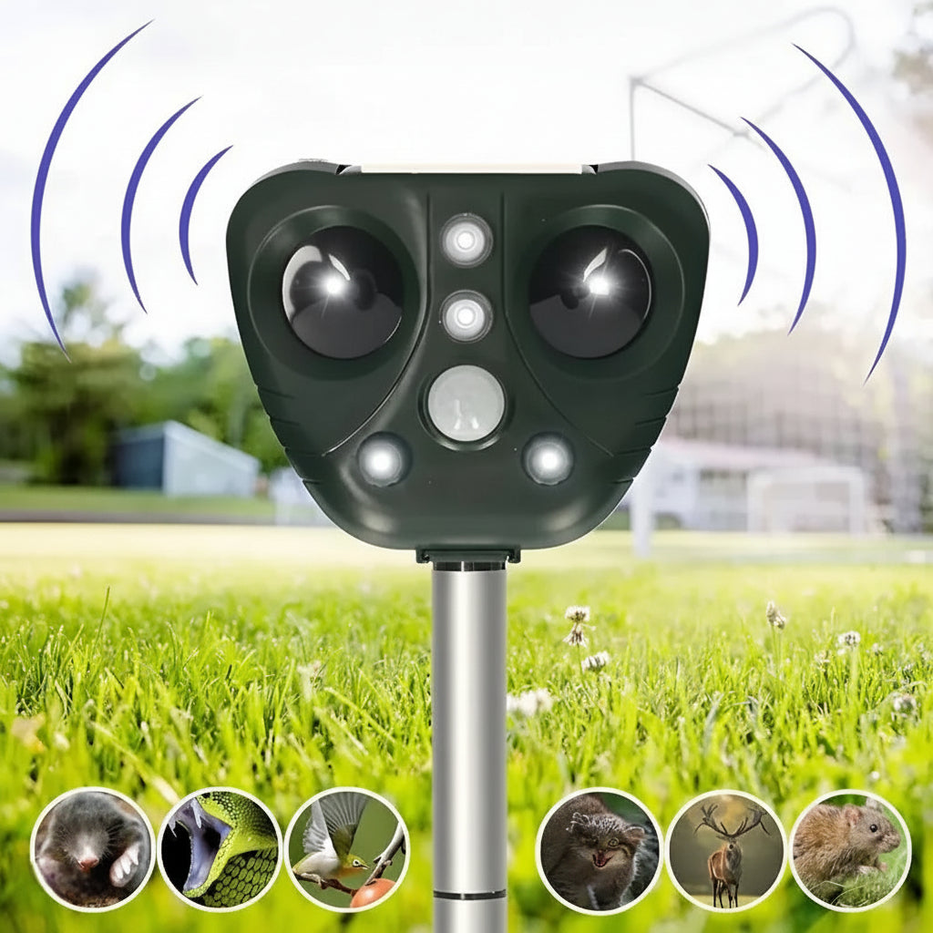 Solar Ultrasonic Bird Repeller | IP44 Garden Bird Deterrent