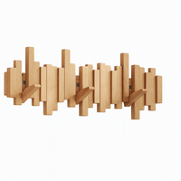 Solid Wood Piano-Style Coat Rack