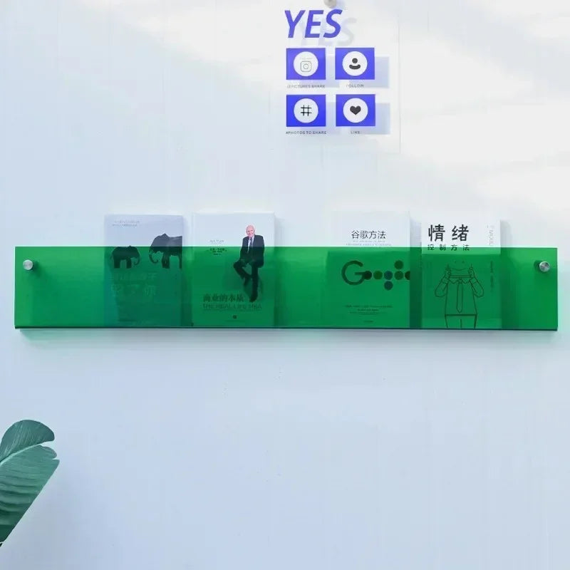 Space-Saving Wall-Mounted Storage Shelf for Books and Magazines