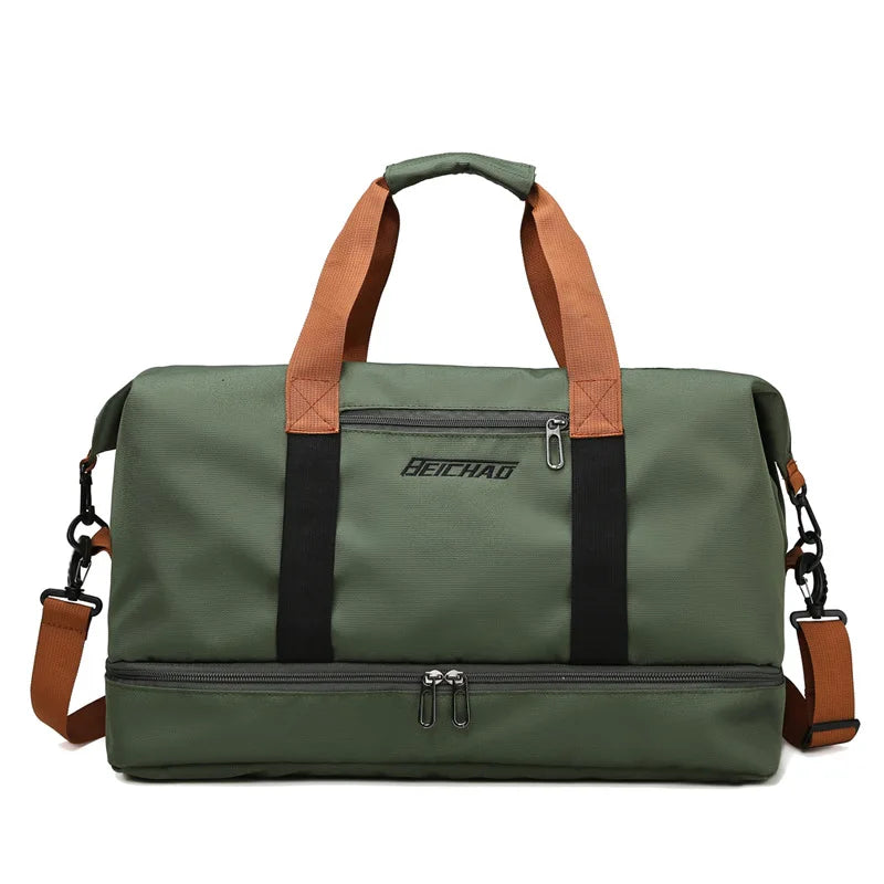 Spacious Gym Bag with Separate Shoe Compartment