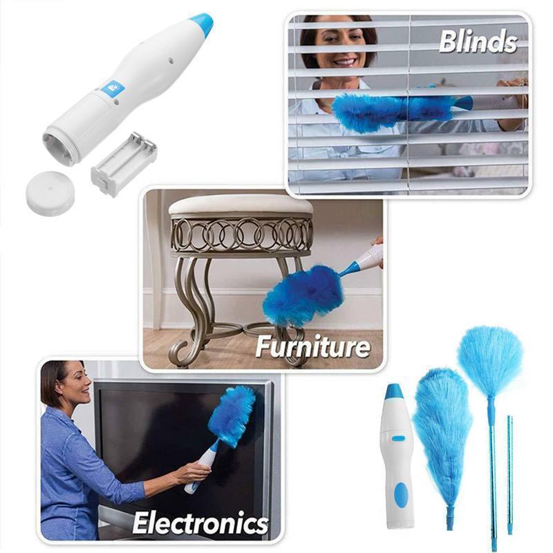Spinning Duster with 2 Interchangeable Brushes