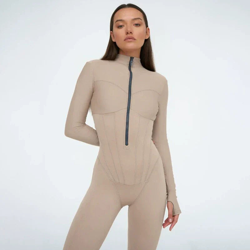 Sporty Zip-Up Romper