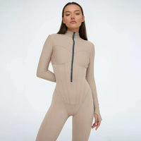 Sporty Zip-Up Romper