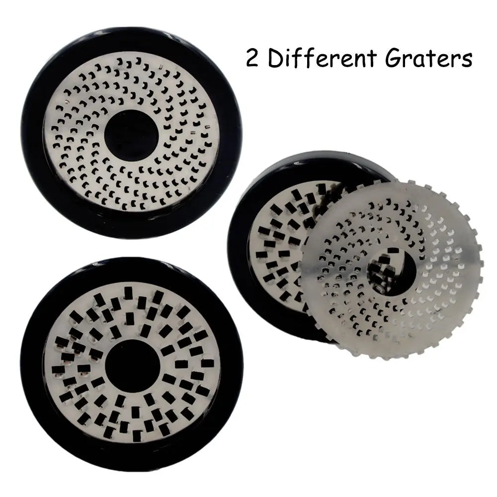 Stainless Steel Cheese and Vegetable Grater with 2 Cutting Inserts
