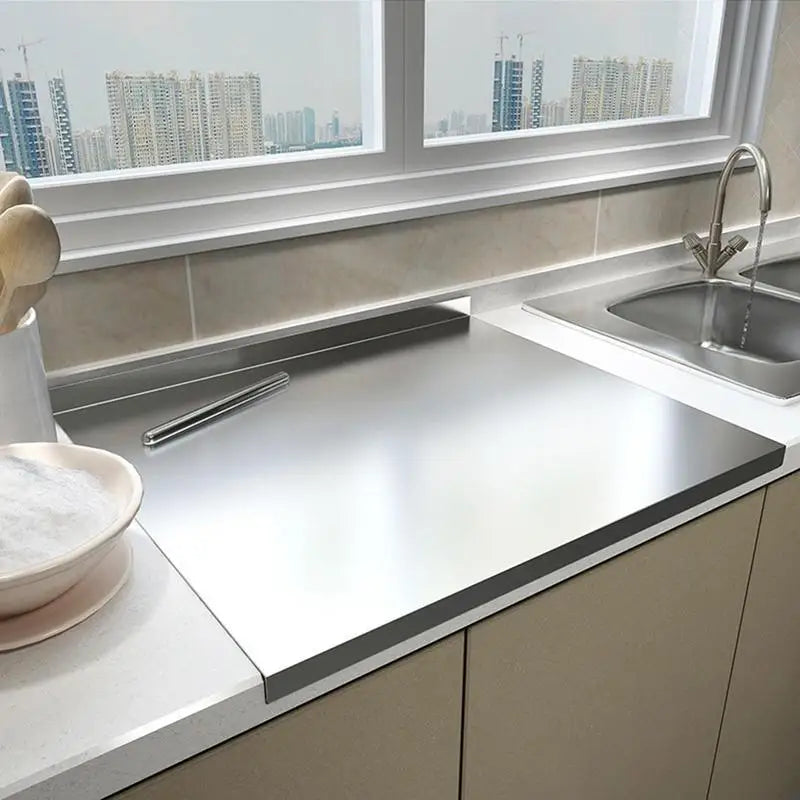 Stainless Steel Cutting Board with Non-Slip and Raised Surface