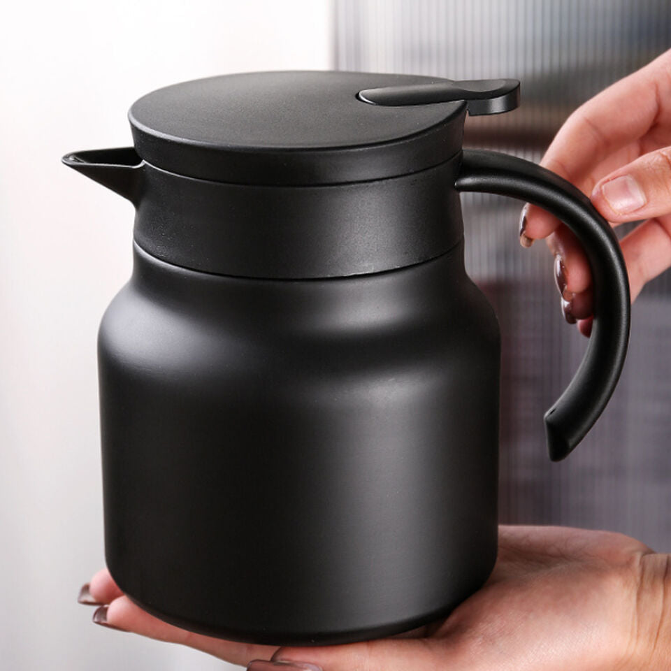 Stainless Steel Insulated Thermal Jug - Spill-Proof Carafe