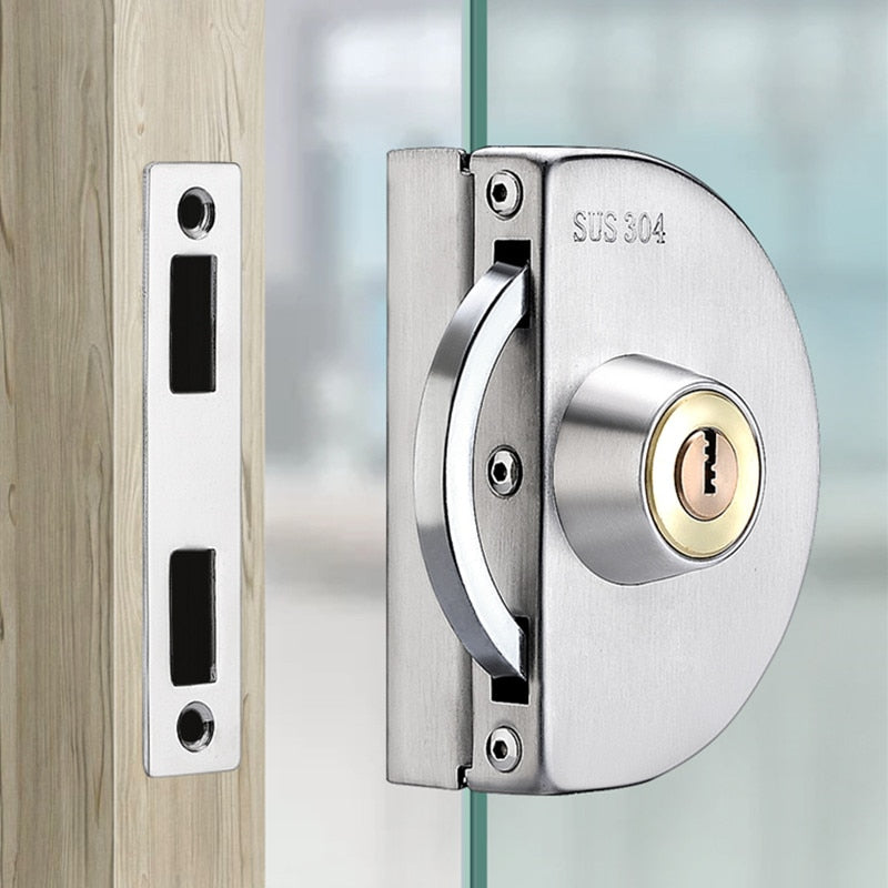Stainless Steel Sliding Door Lock for Safety Glass