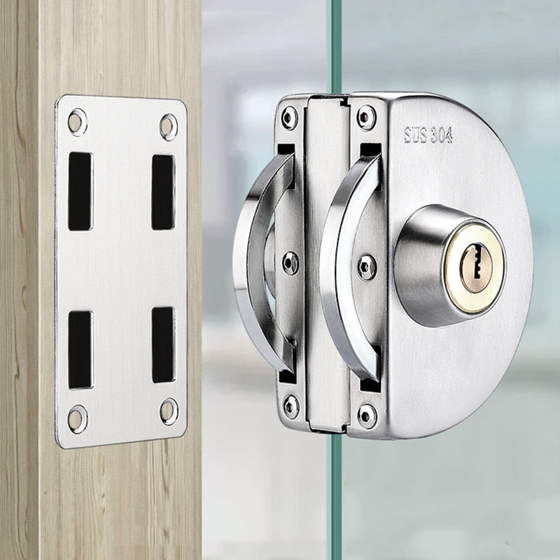 Stainless Steel Sliding Door Lock for Safety Glass