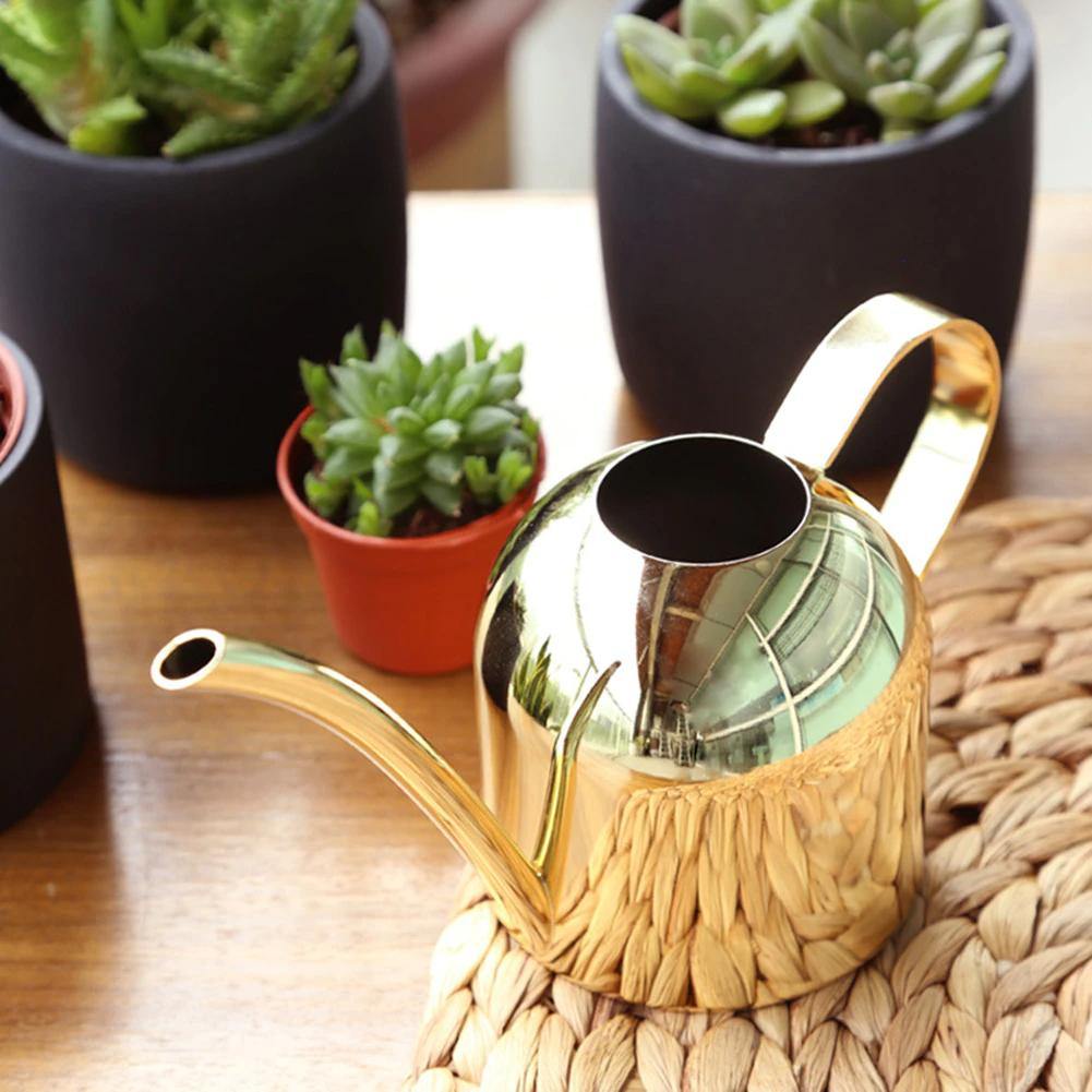 Stainless Steel Watering Can with Flexible Spout - Modern Design, Rustproof